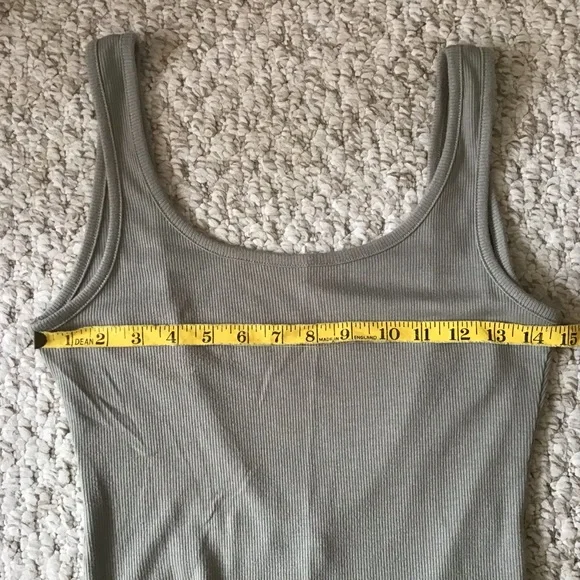 Sage Green Ribbed Bodysuit - Picture 3 of 6